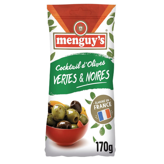 Cocktail Olives Vertes et Noires MENGUY'S le sachet de 350g