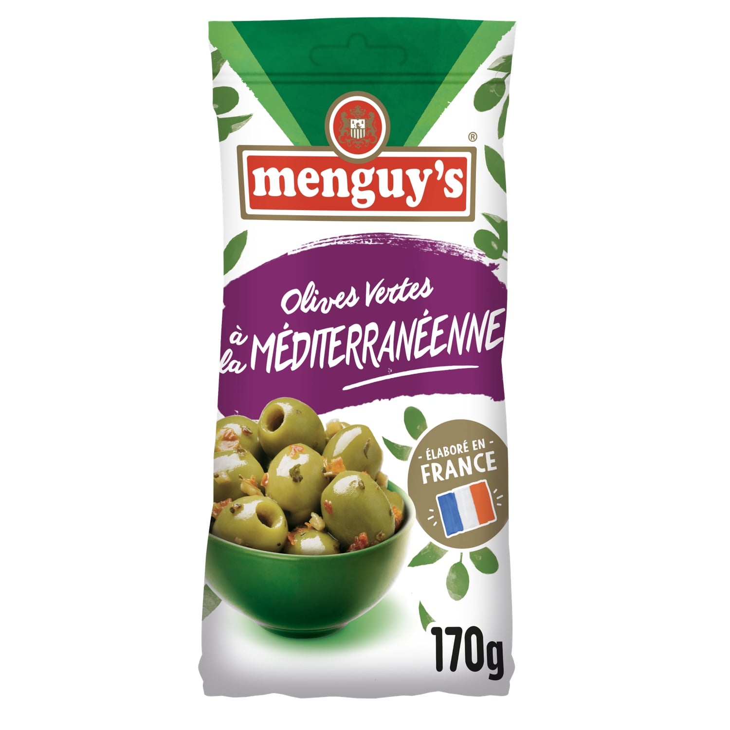 Olives Vertes à la Méditerranéenne MENGUY'S 