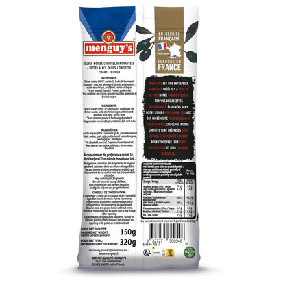 Olives Noires Dénoyautées Confites MENGUY'S 
