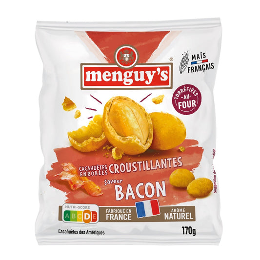 Cacahuètes Enrobées Croustillantes Bacon MENGUY'S le sachet de 170g