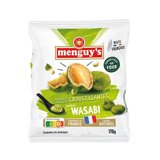 Cacahuètes Enrobées Croustillantes Wasabi MENGUY'S le sachet de 170g
