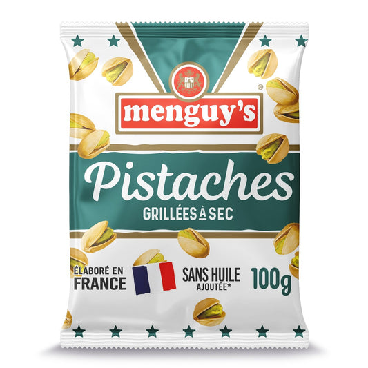 Pistaches Grillées à Sec MENGUY'S le paquet de 100g