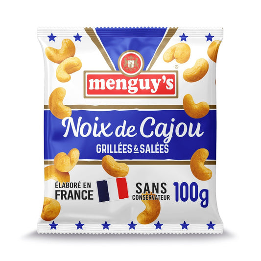 Noix de Cajou Grillées Salées MENGUY'S le paquet de 100g