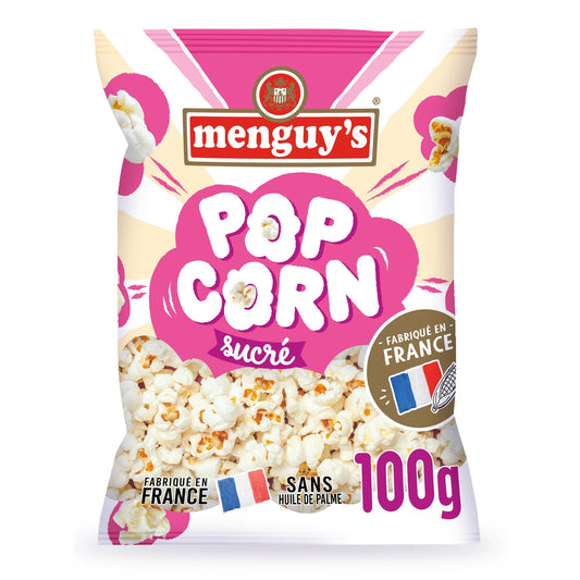 Pop Corn Éclaté Sucré MENGUY'S le sachet de 100g