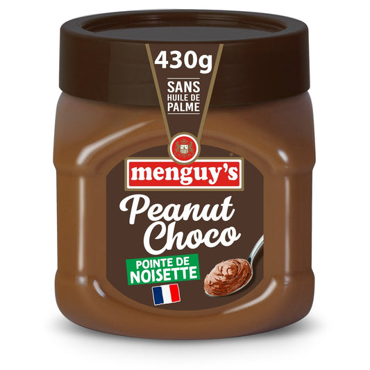 Beurre de Cacahuètes Peanut Chocolat MENGUY'S le pot de 430g