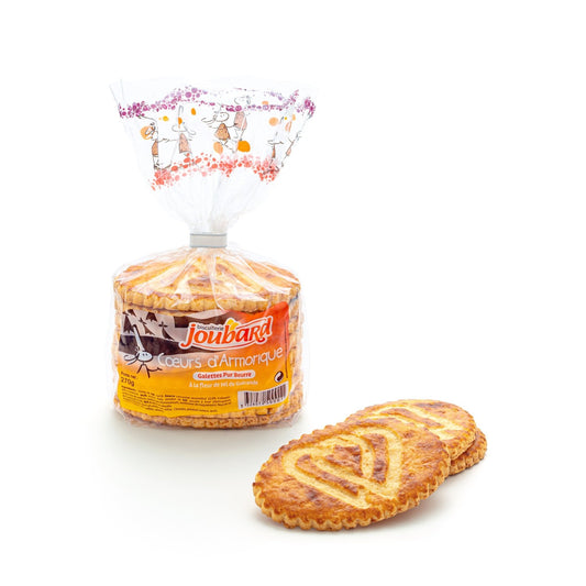 Biscuit Salé Cœur d'Armorique à la Fleur de Sel BISCUITERIE JOUBARD le paquet de 270g