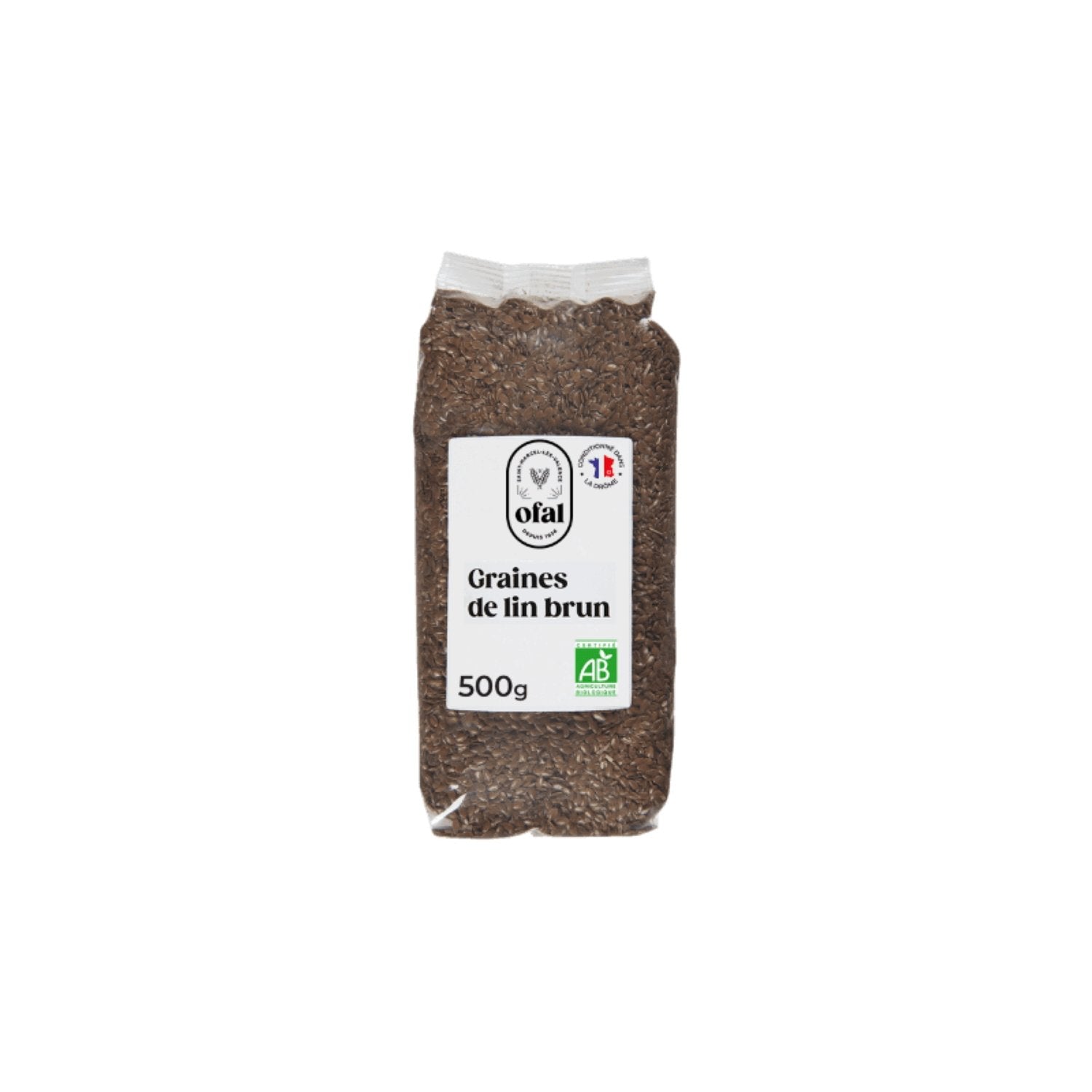 Graines de Lin Brun OFAL le paquet de 500g