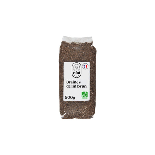 Graines de Lin Brun OFAL le paquet de 500g