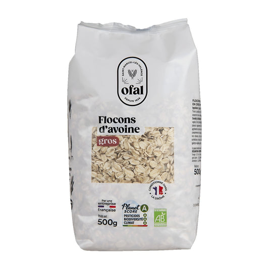 Céréales Gros Flocons d'Avoine Bio OFAL le sachet de 500g