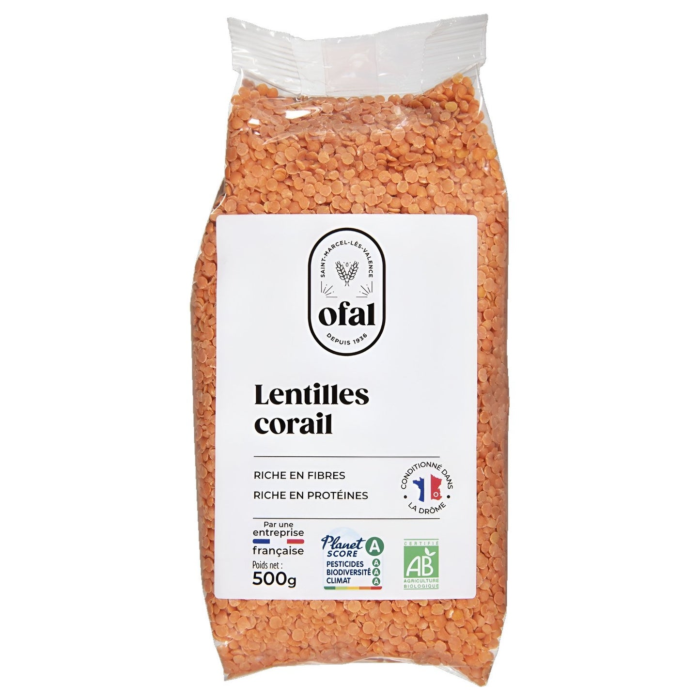 OFAL Organic Coral Lentils