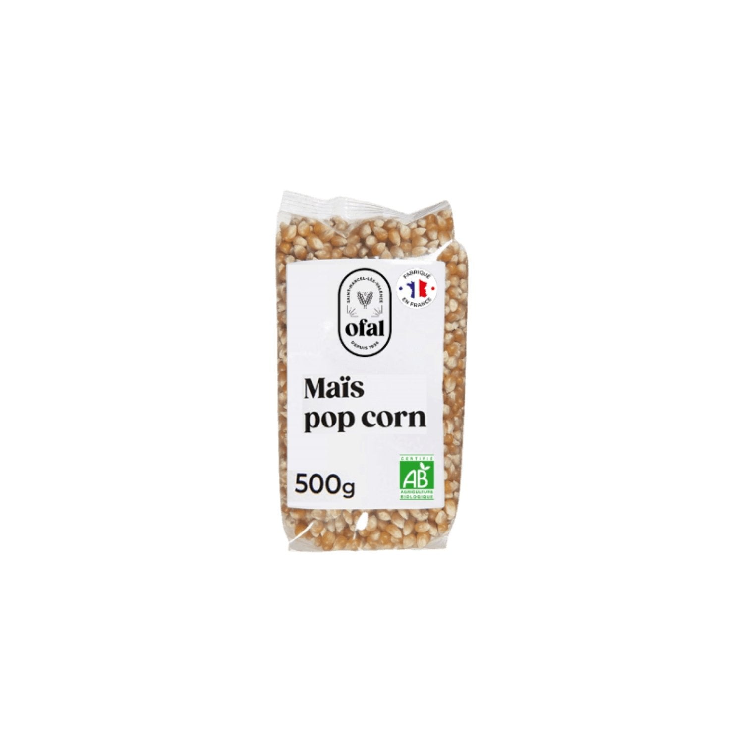 Maïs pour Pop-Corn Bio OFAL le sachet de 500g