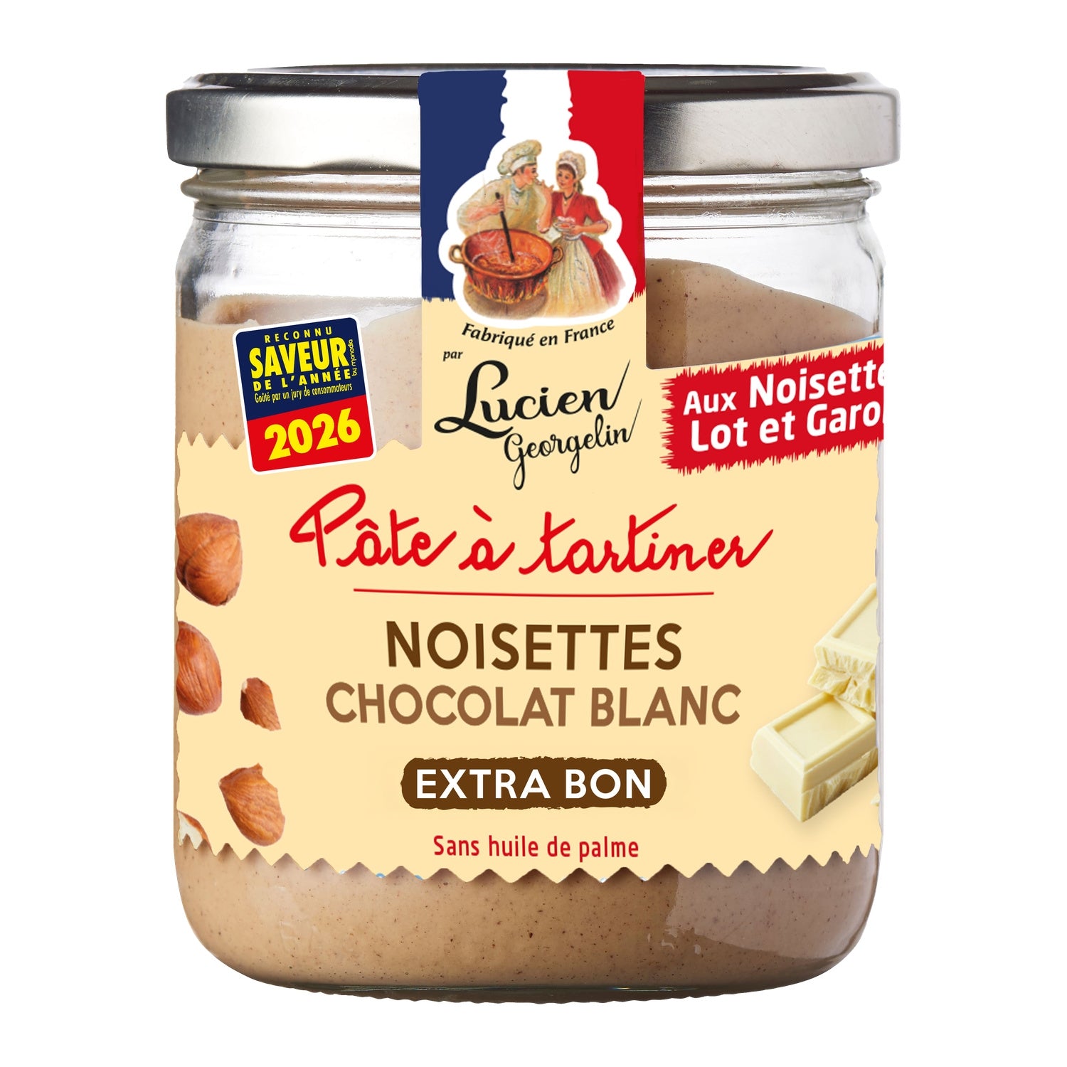Pâte à Tartiner Noisettes Chocolat Blanc LUCIEN GEORGELIN 
