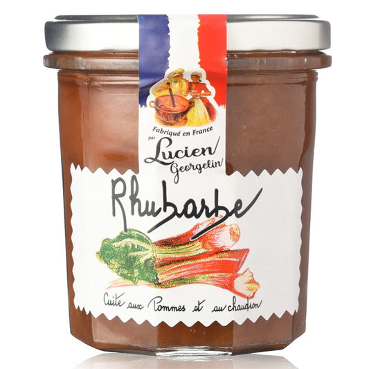Confiture Rhubarbe Cuite aux Pommes et au Chaudron LUCIEN GEORGELIN le pot de 320g