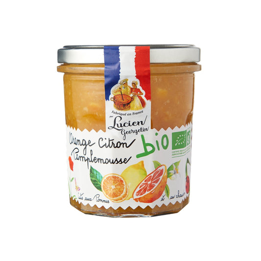 Confiture Bio Orange Citron Pamplemousse LUCIEN GEORGELIN le pot de 320g