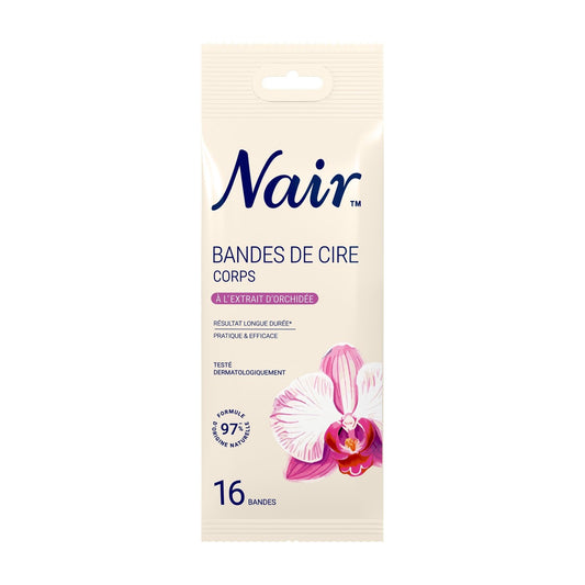 NAIR Orchid Extract Body and Leg Wax Strips for Sensitive Skin