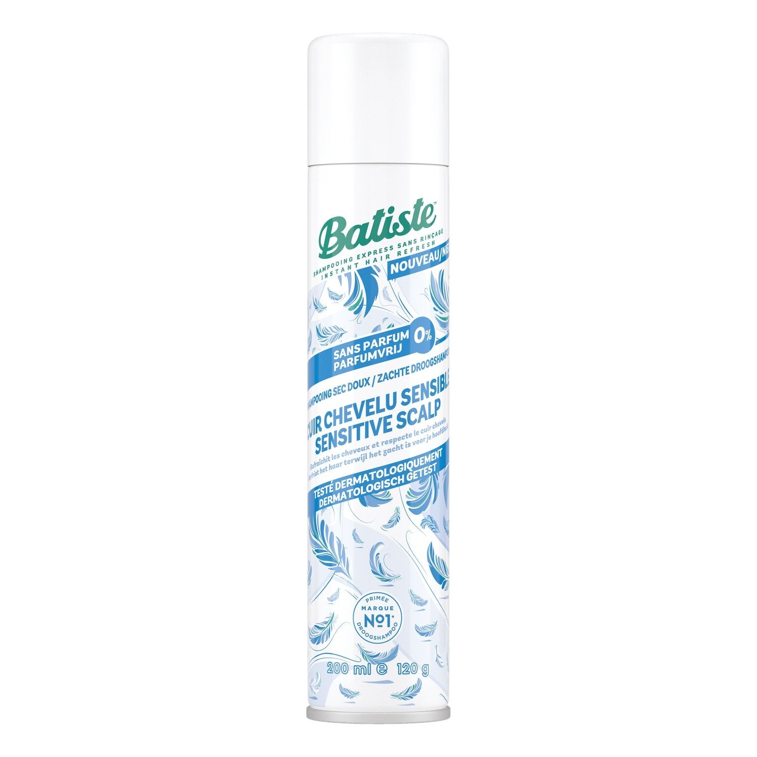 Shampoing Sec Cuir Chevelu Sensible Sans Parfum BATISTE le flacon de 200mL