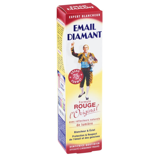 Dentifrice Blancheur Gencives Email Protege Fluor Formule Rouge l'Original EMAIL DIAMANT