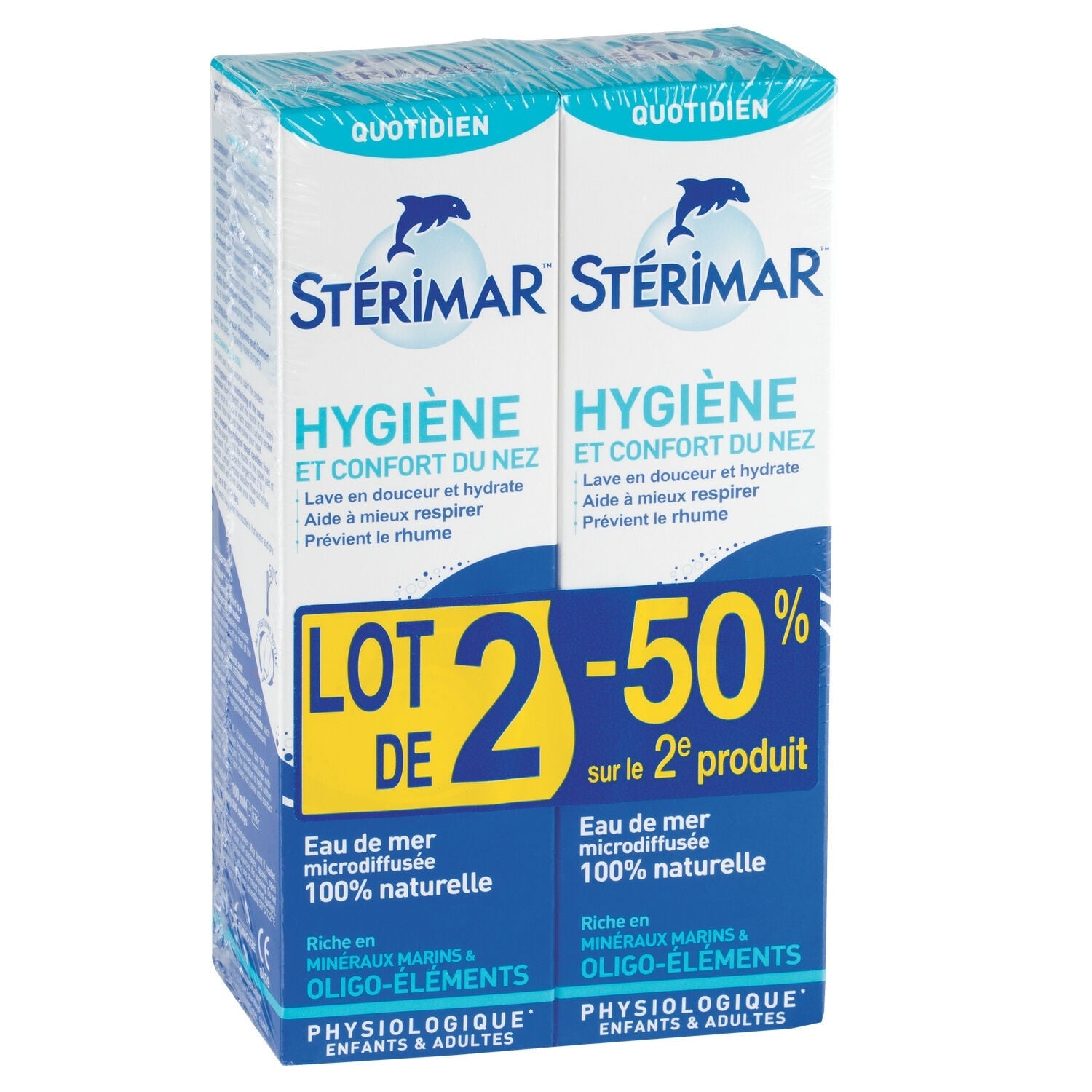 Spray Spray Nasal Adulte Hygiène du Nez Eau de Mer STERIMAR 