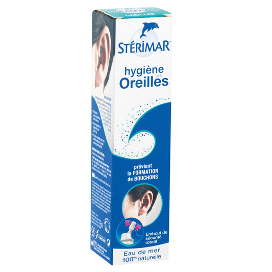 Soin Oreilles Hygiène et Protection Eau de Mer Naturelle Microdiffusion STERIMAR le flacon de 50mL
