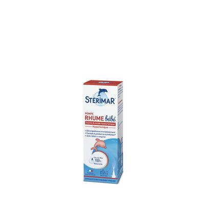 Spray Nasal Stop & Protect Décongestionne le Nez en 2 Minutes Baby et Enfant Eau de Mer 100% Naturelle Microdiffusion STERIMAR