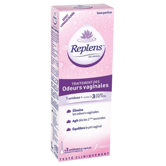 Gel Intime Odeur Vaginale REPLENS la boite de 3 unidoses