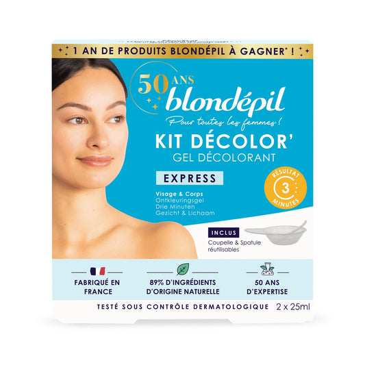 Gel Décolor'express Visage Peau Normale BLONDEPIL les 2 tubes de 25 ml