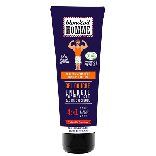 BLONDEPIL 4-in-1 Organic Energizing Shower Gel for Men