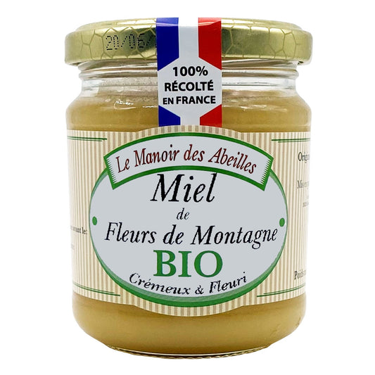 Miel de Fleurs de Montagne Bio LE MANOIR DES ABEILLES le pot de 250g