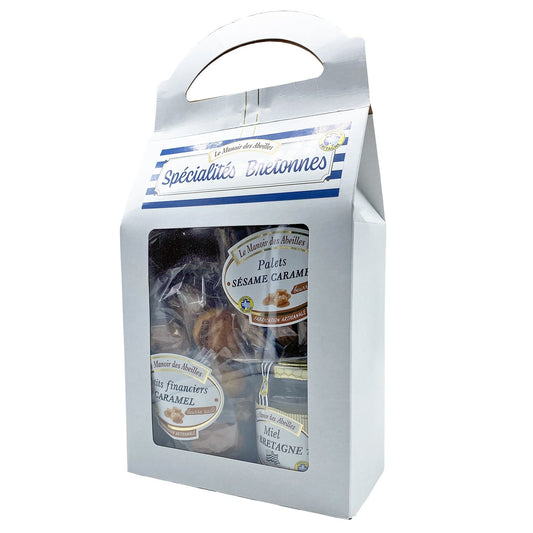 Coffret de Financiers Caramel, Miel et Palets Caramel LE MANOIR DES ABEILLES l'unité de 710g