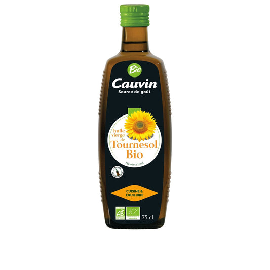 Huile de Tournesol Bio CAUVIN la bouteille de 75cL