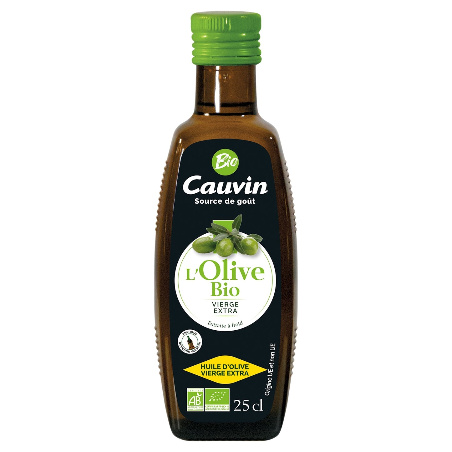 CAUVIN Organic Extra Virgin Fruity Green Olive Oil