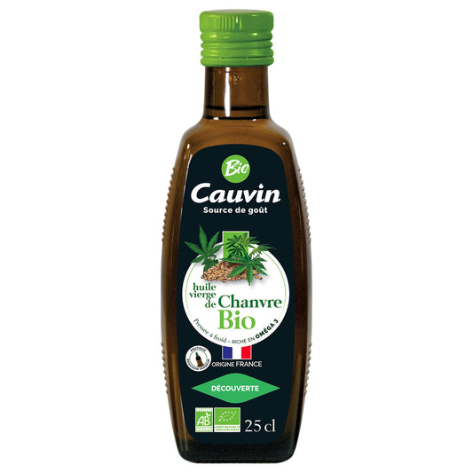 Huile vierge de chanvre bio CAUVIN 