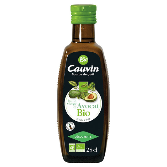 Huile Vierge d'Avocat Bio CAUVIN la bouteille de 25cL