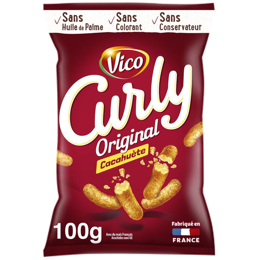 Soufflés l'Original Cacahuète Format Classique CURLY le sachet de 100g