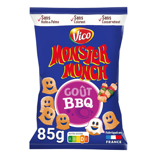 Biscuits Apéritifs Goût Barbecue MONSTER MUNCH le sachet de 85g