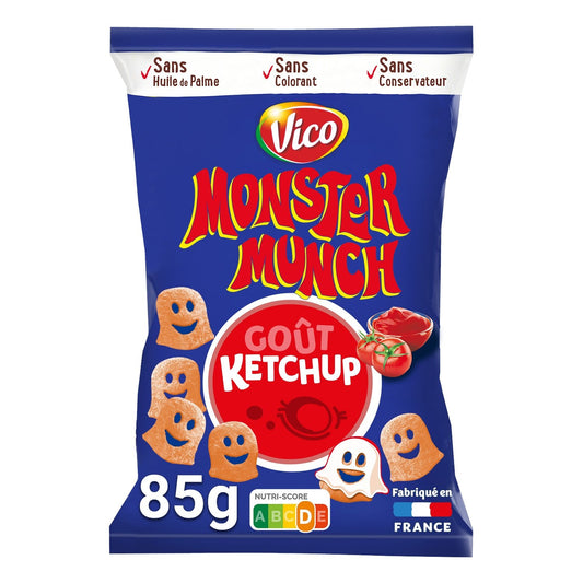 Biscuits Apéritifs Goût Ketchup MONSTER MUNCH le sachet de 85g