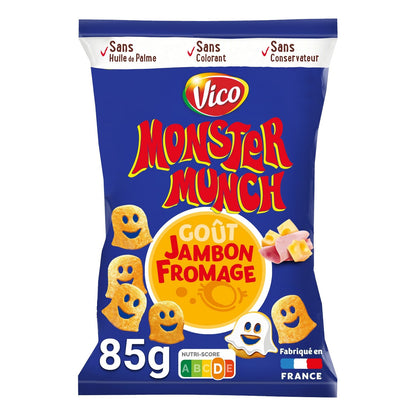Biscuits Apéritifs Goût Jambon / Fromage MONSTER MUNCH