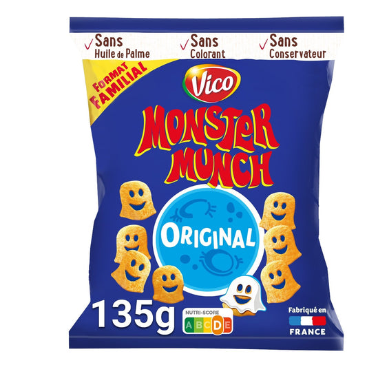 Biscuits Apéritifs Original MONSTER MUNCH le sachet de 135g