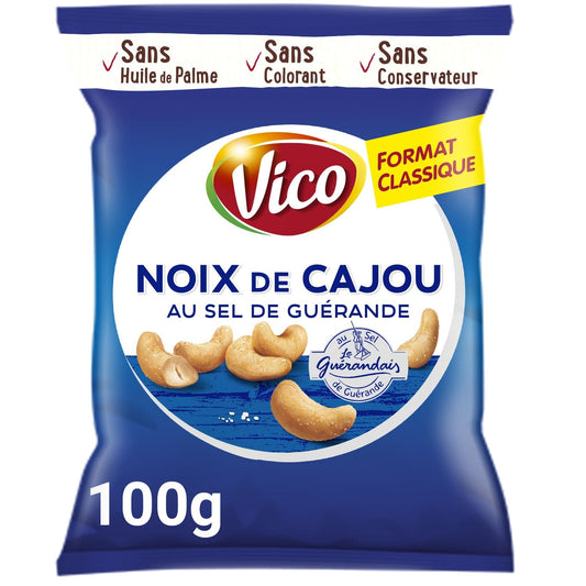 Noix de Cajou au Sel de Guérande VICO le paquet de 100g