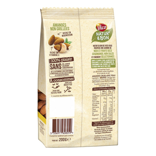 Amandes Naturelles Non Salées VICO