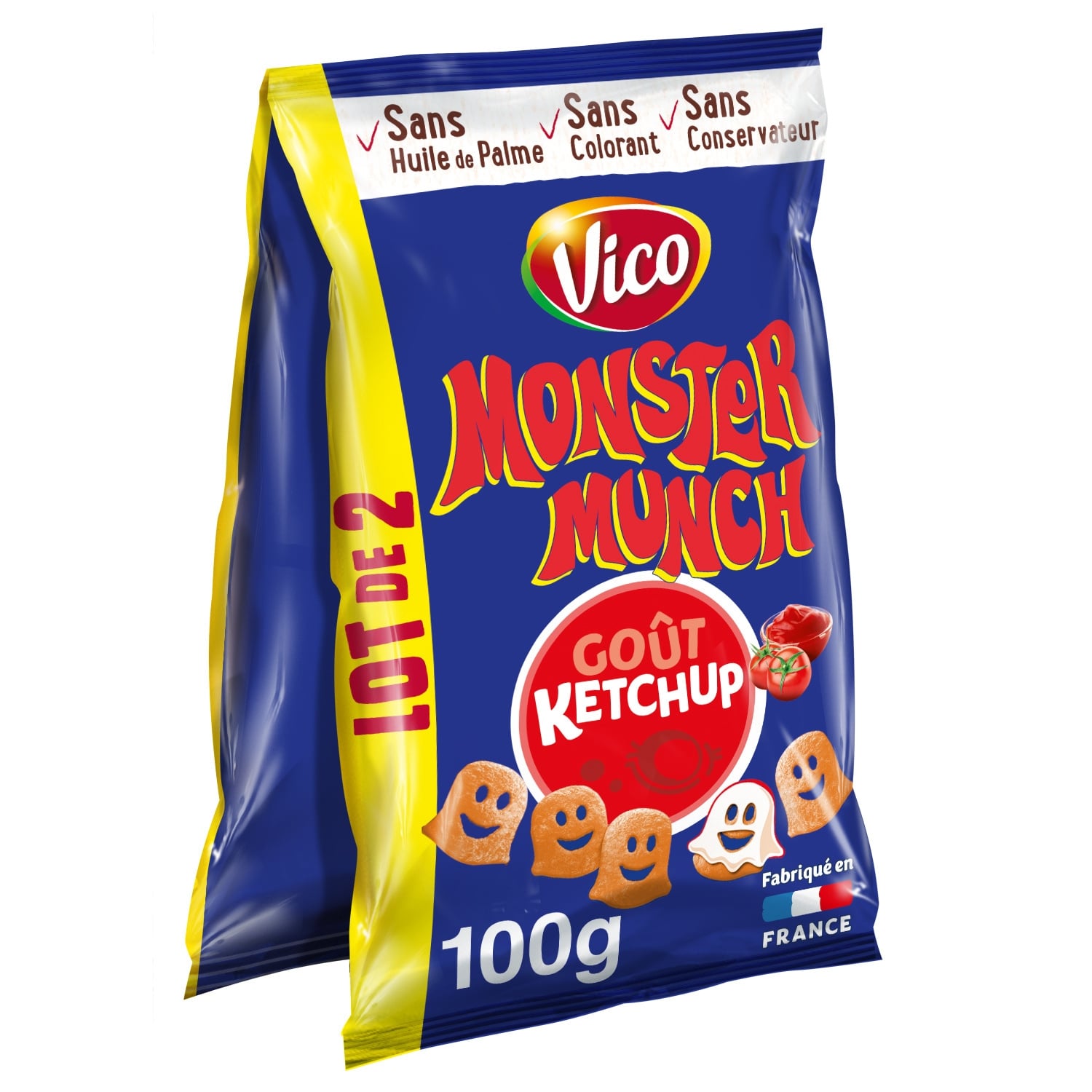 Biscuits Apéritifs Saveur Ketchup MONSTER MUNCH 