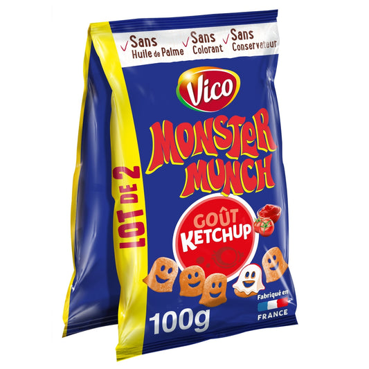 Biscuits Apéritifs Saveur Ketchup MONSTER MUNCH 