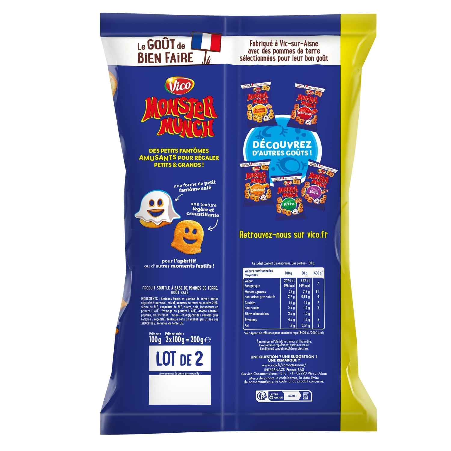 Biscuits Apéritifs Salés MONSTER MUNCH 