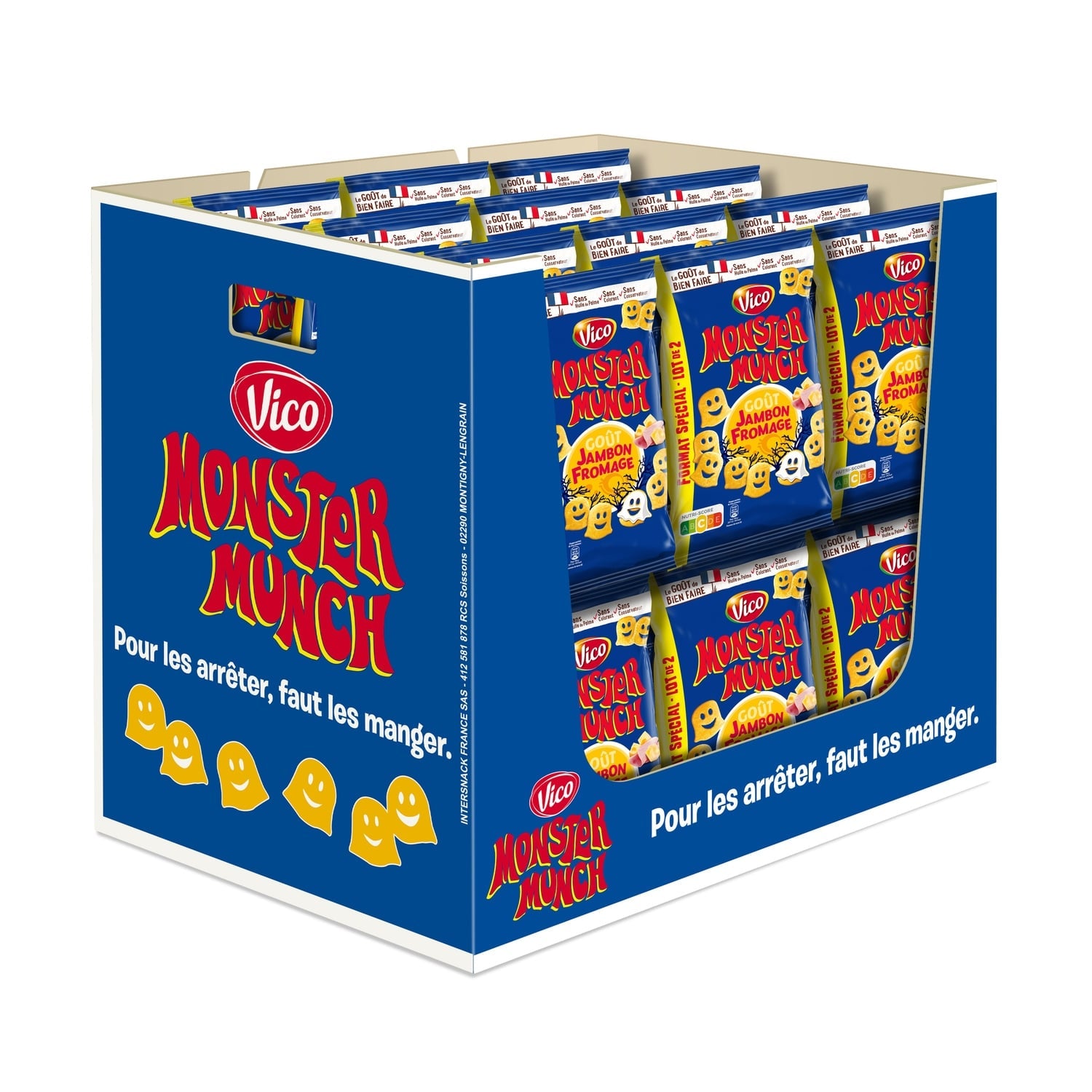 Biscuits Apéritifs Saveur Jambon Fromage MONSTER MUNCH 
