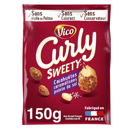 Cacahuètes Caramélisées Pointe de Sel CURLY SWEETY