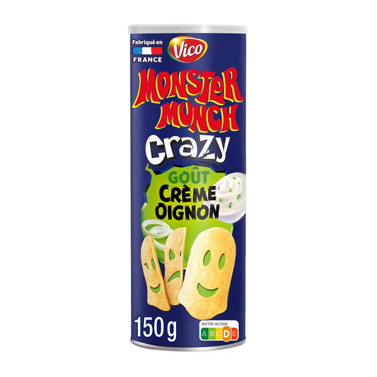 Tuiles Goût Crème Oignon MONSTER MUNCH CRAZY la boîte de 150g