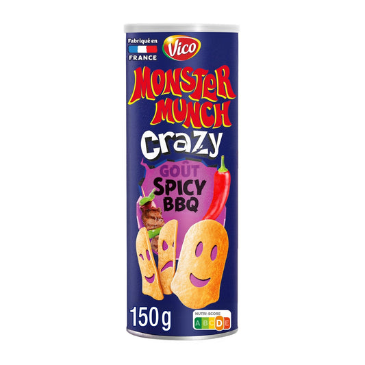 Tuiles Goût Barbecue MONSTER MUNCH CRAZY la boîte de 150g