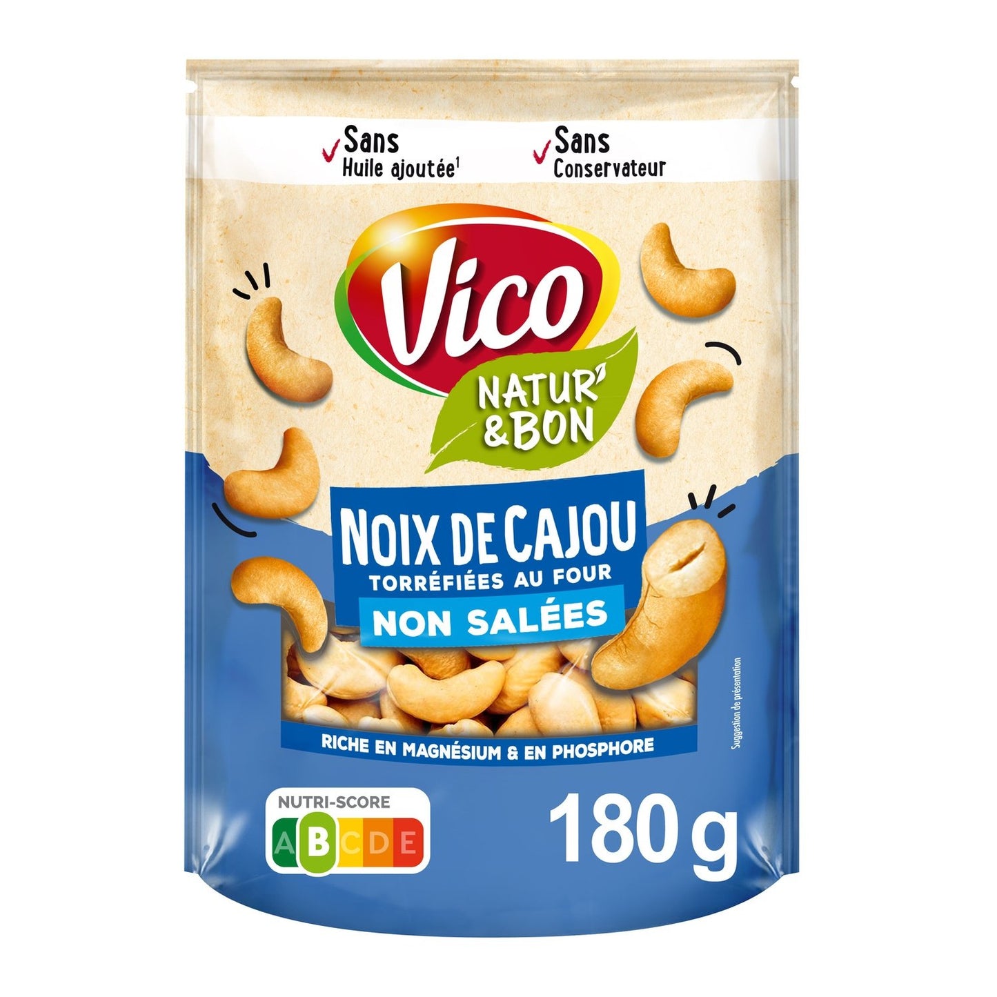 Noix de Cajou Naturelles Non Grillées et Non Salées Natur' & BON VICO