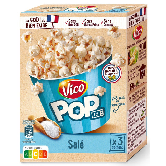 Pop Corn Micro-Ondes Salé VICO POP la boite de 240g