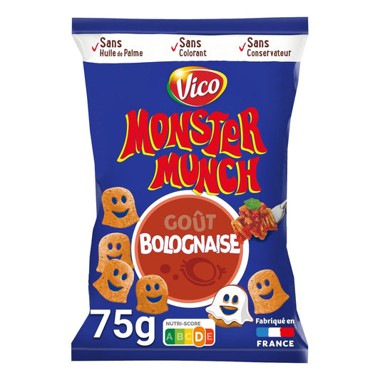 Biscuits Apéritifs Goût Bolognaise MONSTER MUNCH le sachet de 75g